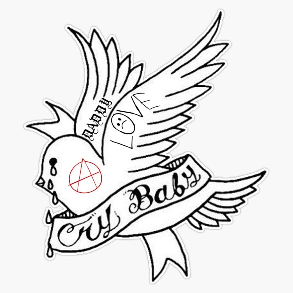 Amazon.com: Crybaby logo Lil Peep tattooed Decal Vinyl Bumper Sticker 5