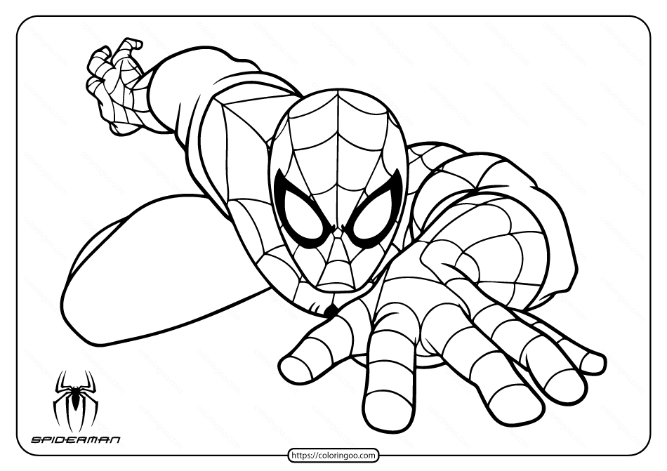 Printable Spiderman Coloring Pages for Kids