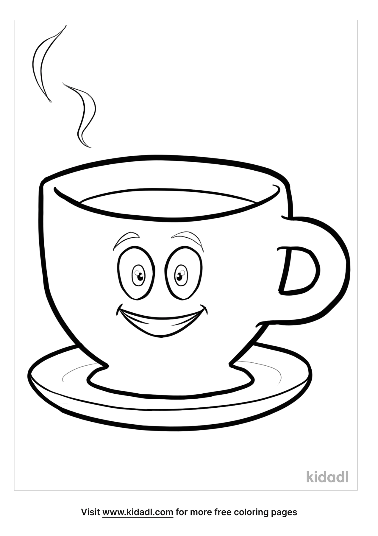 Coffee Cup Coloring Page Printable