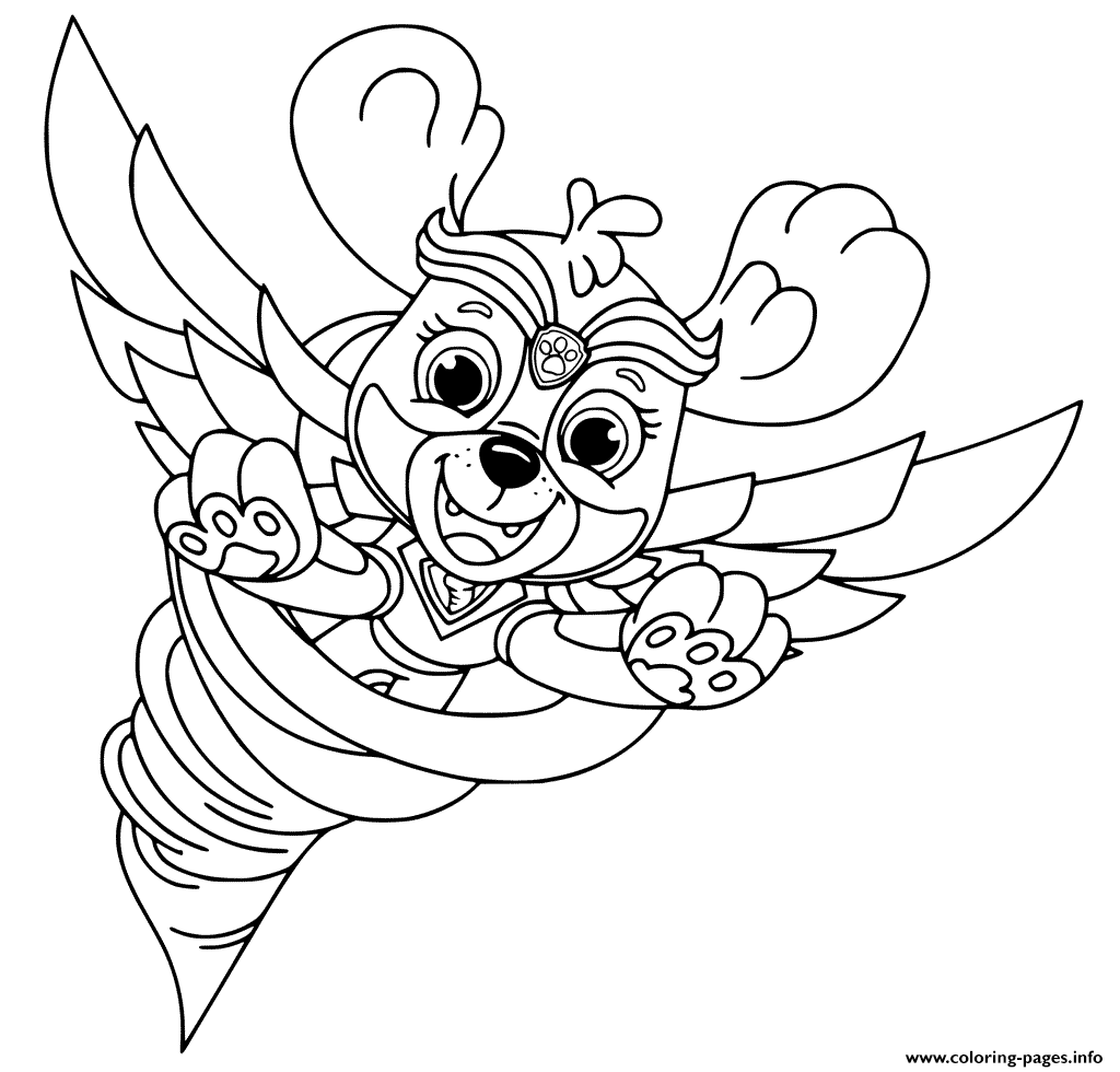 sky paw patrol coloring pages  coloring home