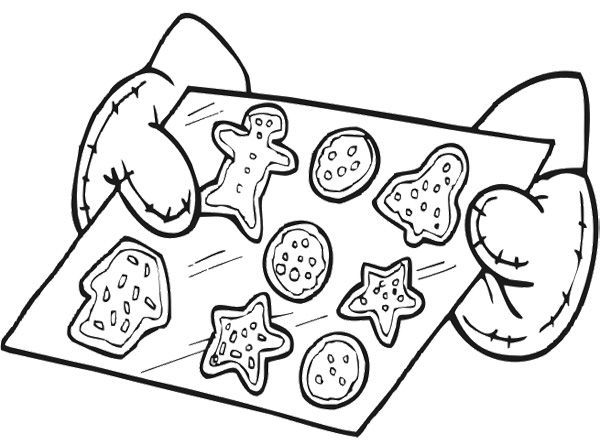 Christmas Cookies Coloring Page | Christmas coloring pages ...