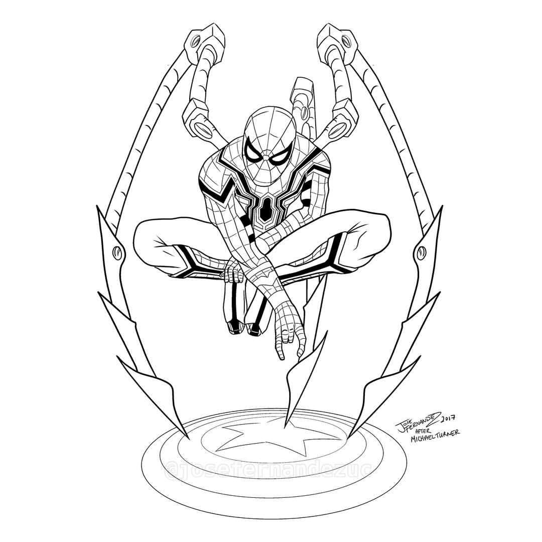 Iron Spider Coloring Pages   Coloring Home