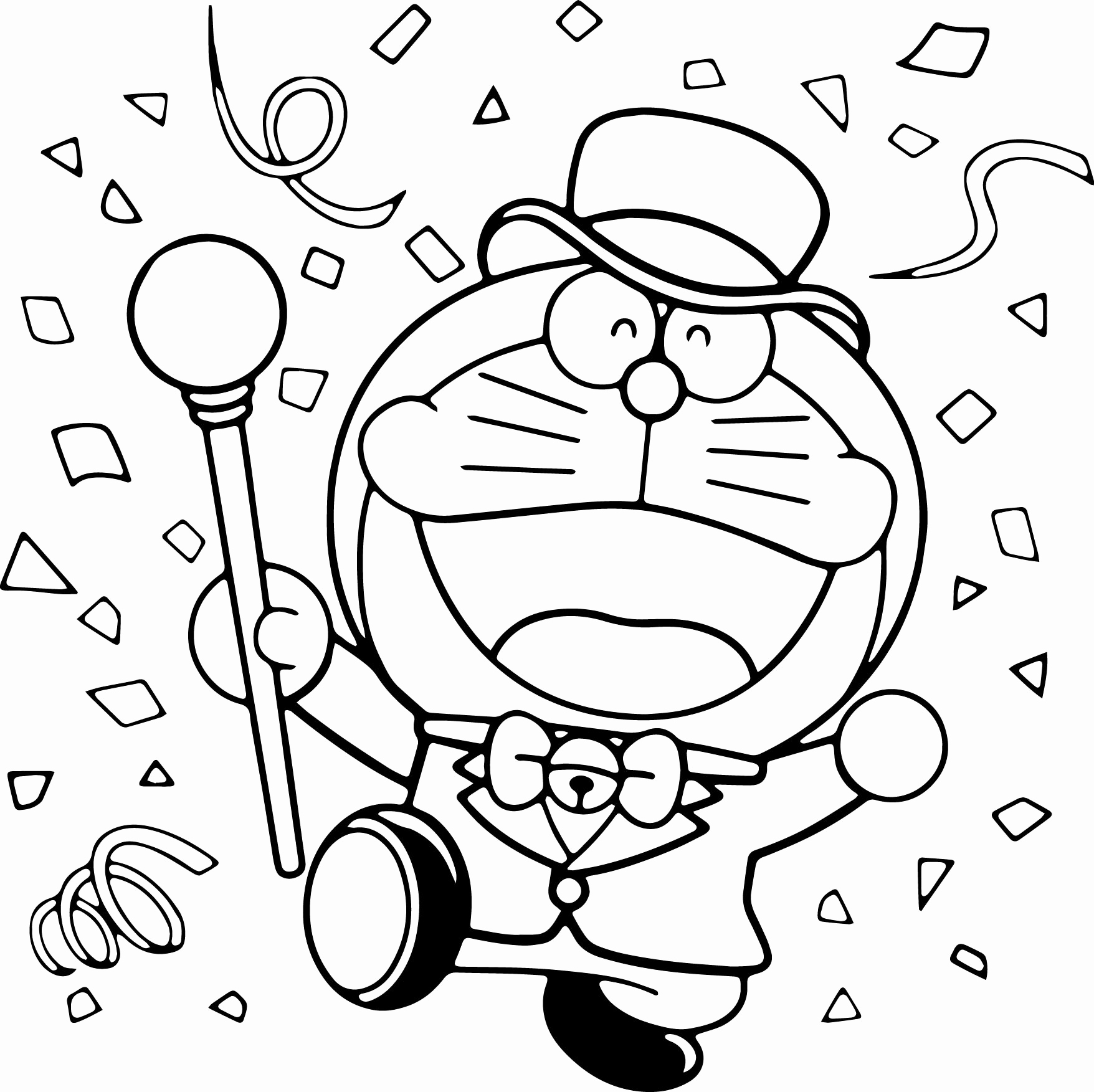 Doraemon Magician Coloring Page - Free Printable Coloring Pages for Kids
