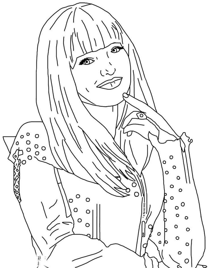 Descendants Coloring Pages Mal From Descendants Coloring Pages Free  Printable Descendants 2 - entitlementtrap.com