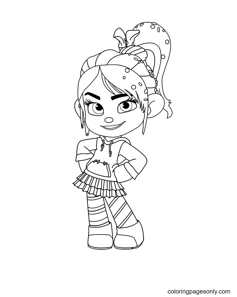 Vanellope Coloring Pages   Coloring Home