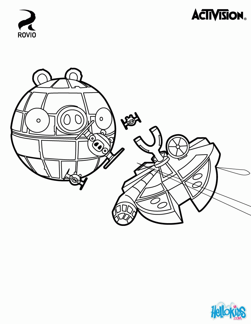 ANGRY BIRDS STAR WARS coloring pages - Luke Skywalker