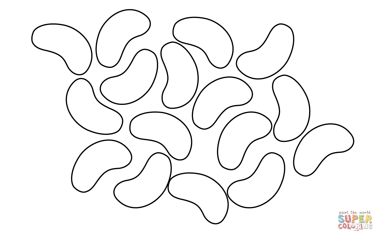 J Is For Jelly Bean Coloring Page Coloring Pages