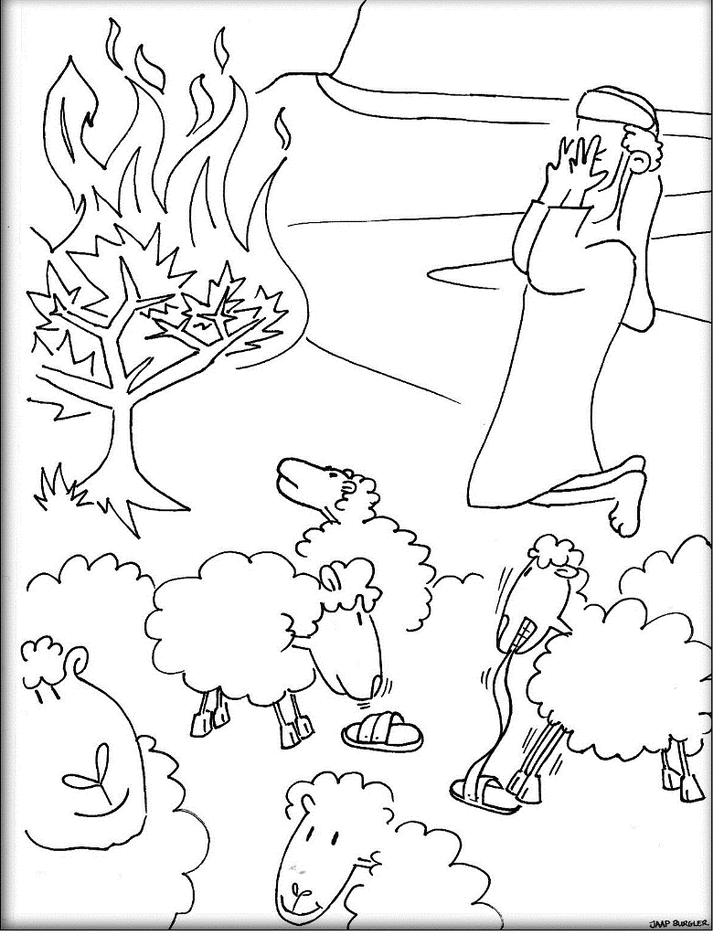 Moses Coloring Pages | Moses drawings