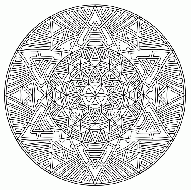Free Mandala Coloring Page For Adults