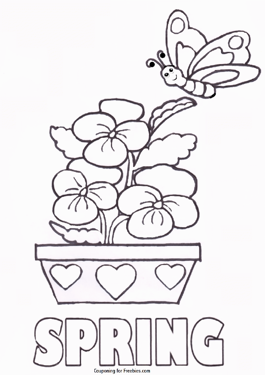 Spring Coloring Pages And Word Searches   Best Coloring Page Site ...