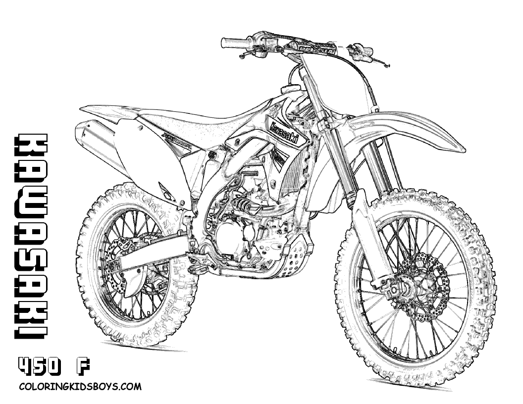 Fierce Rider Dirt Bike Coloring | Dirtbikes | Free | Motosports