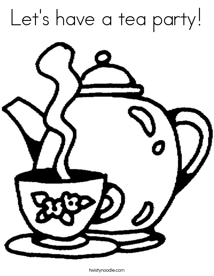Printable Tea Party Coloring Pages - Coloring