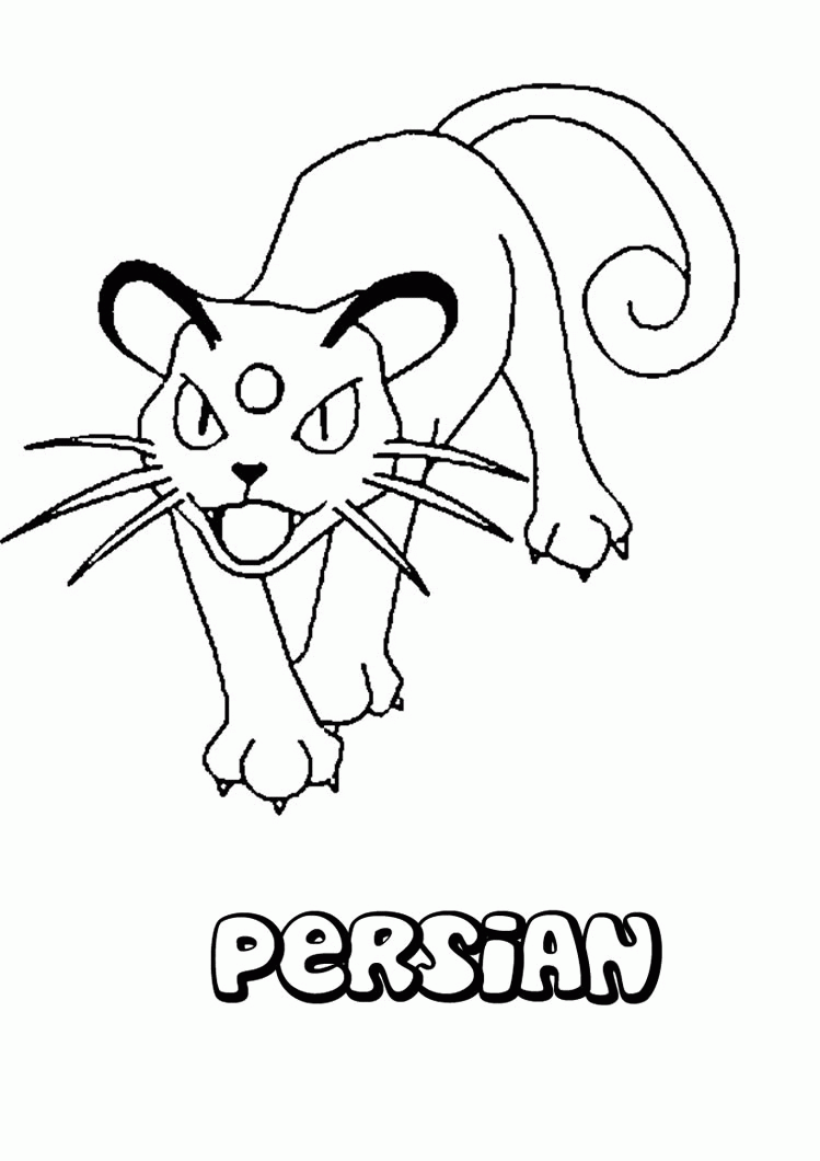 NORMAL POKEMON coloring pages - Persian