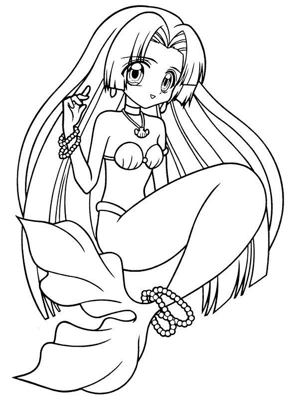 Anime Mermen Coloring Pages - Coloring Pages For All Ages