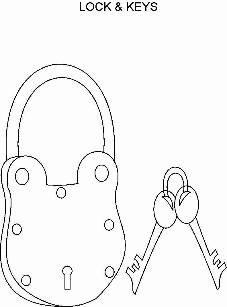 Printable Keys Coloring Pages Best Of Lock & Key Coloring Page di 2020