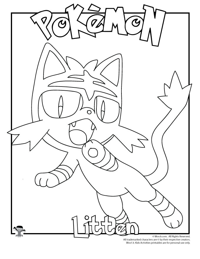 Litten Coloring Pages.