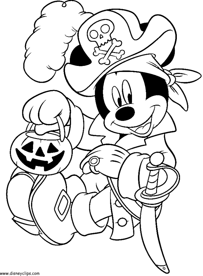 Mickey And Minnie Halloween Coloring Pages Coloring Home