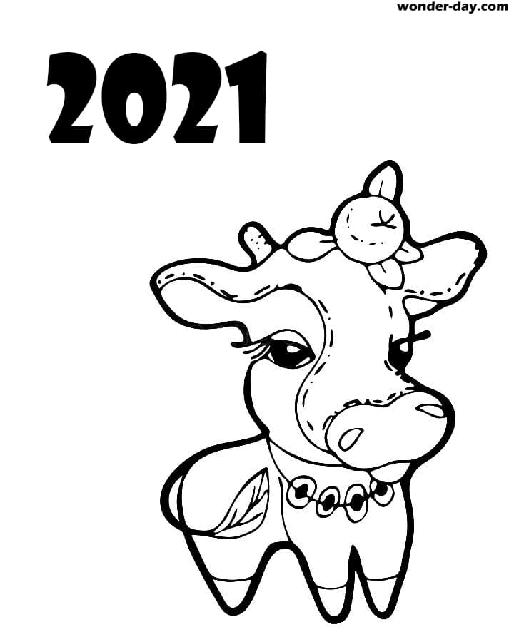 Ox Coloring Pages. Print Ox New Year 2021 | WONDER DAY