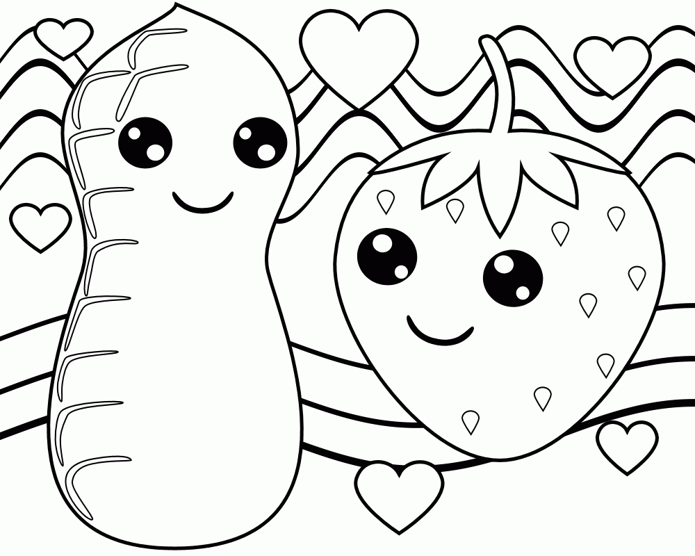 food with faces coloring page - Clip Art Library
