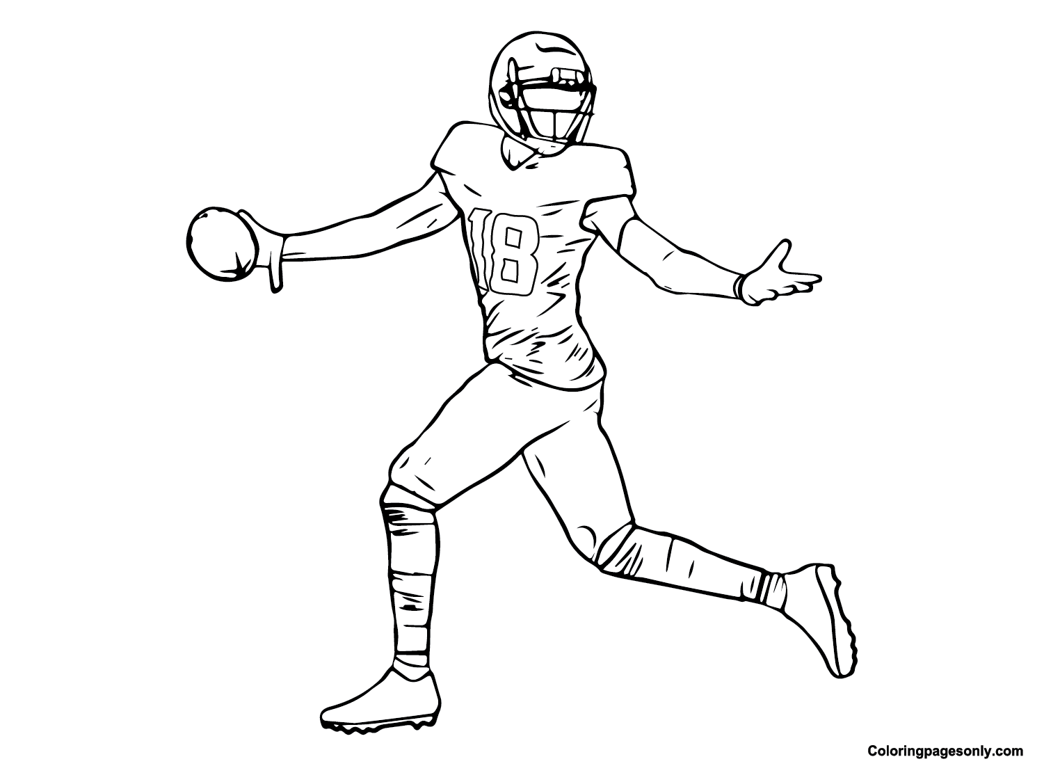 Printable Justin Jefferson Coloring Pages - Justin Jefferson Coloring Pages  - Coloring Pages For Kids And Adults