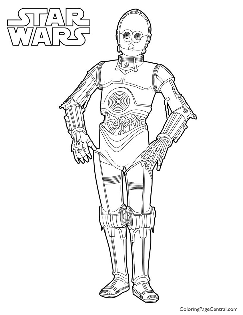Star Wars - C-3PO Coloring Page | Coloring Page Central - Coloring Home