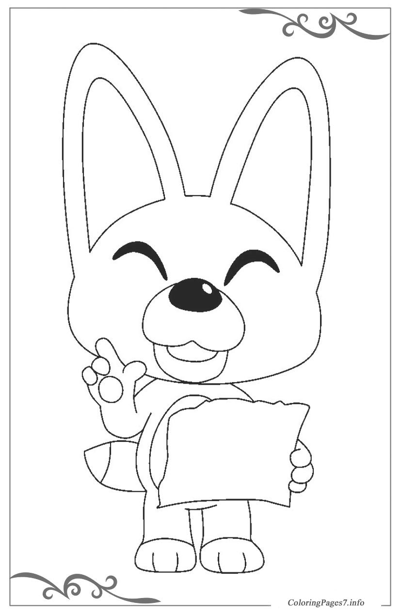 Pororo the Little Penguin Free Coloring Pages for Kids