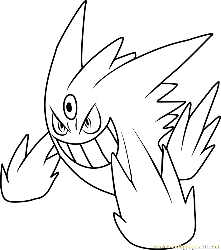 Gengar Coloring Pages.