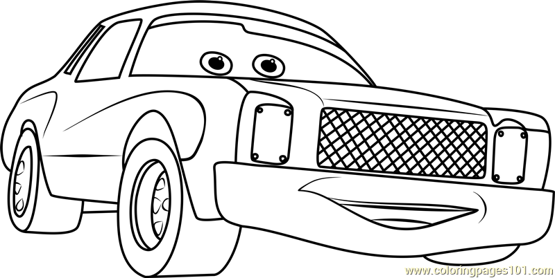 Darrell Cartrip from Cars 3 Coloring Page - Free Cars 3 Coloring ...