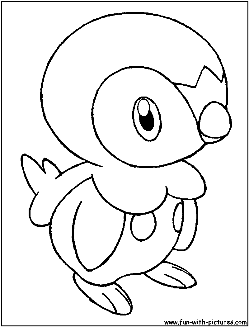 Pokemon Piplup Coloring Pages Free - Drawing inspiration
