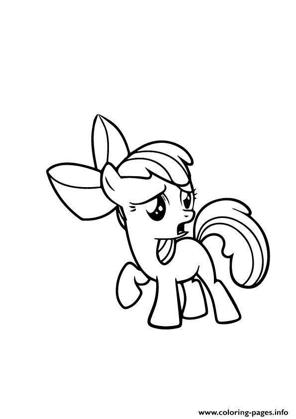 A Apple Bloom My Little Pony Coloring Pages Printable