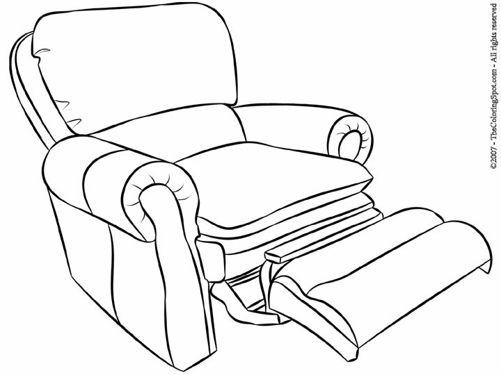 Recliner Chair Coloring Page | Audio Stories for Kids | Free ...