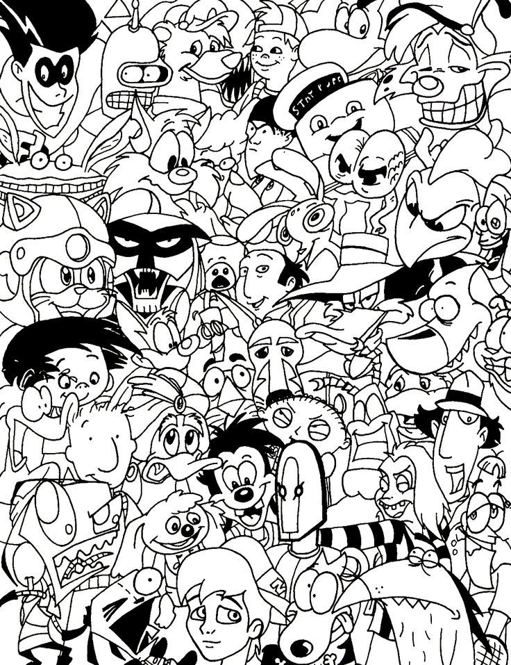 90's cartoon coloring pages - Google Search | Coloring Pages ...