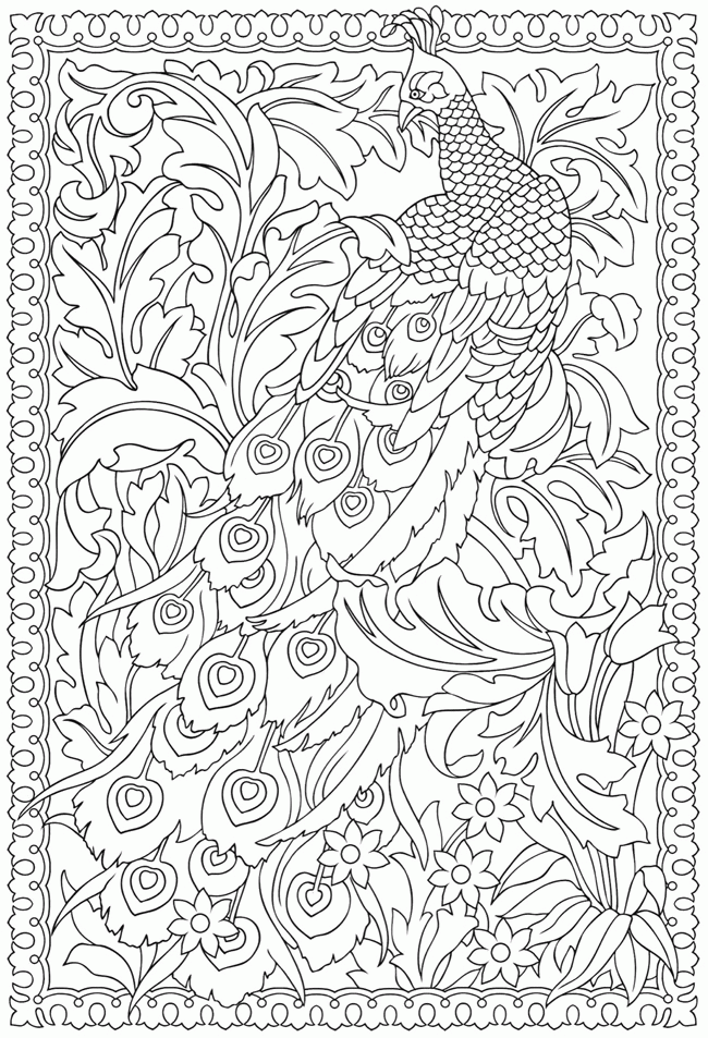 7 Pics of Free Printable Peacock Coloring Pages - Peacock Adult ...