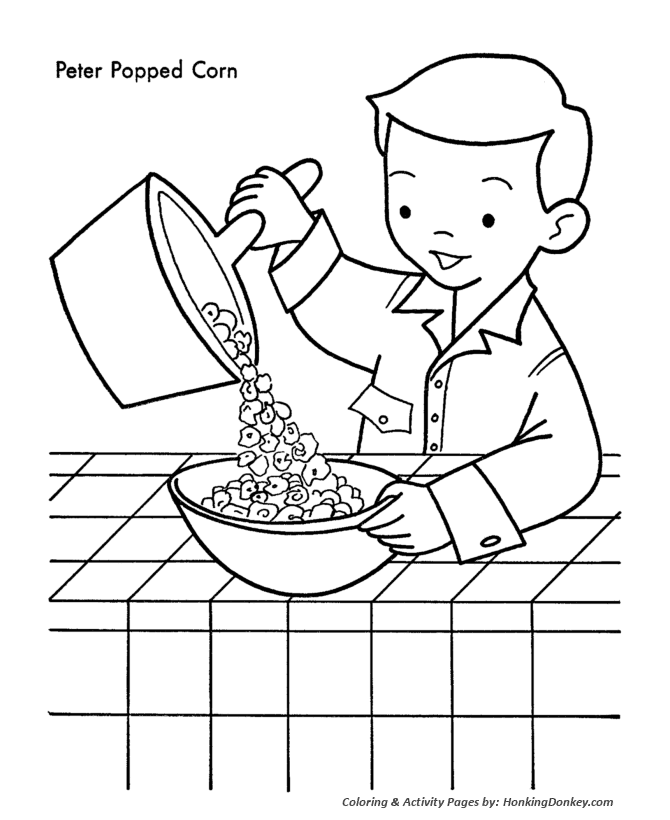 Christmas Cookies Coloring Pages - Christmas Cookies and Popcorn 
