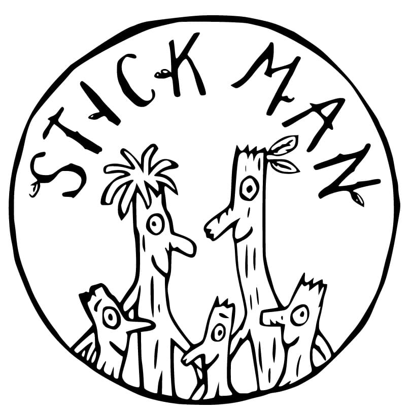 Stick Man Family Coloring Page - Free Printable Coloring Pages for Kids