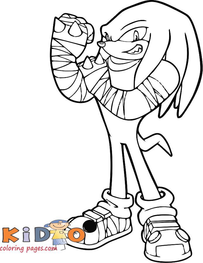 Printable Coloring Page — Knuckles sonic picture to color Knuckles sonic...