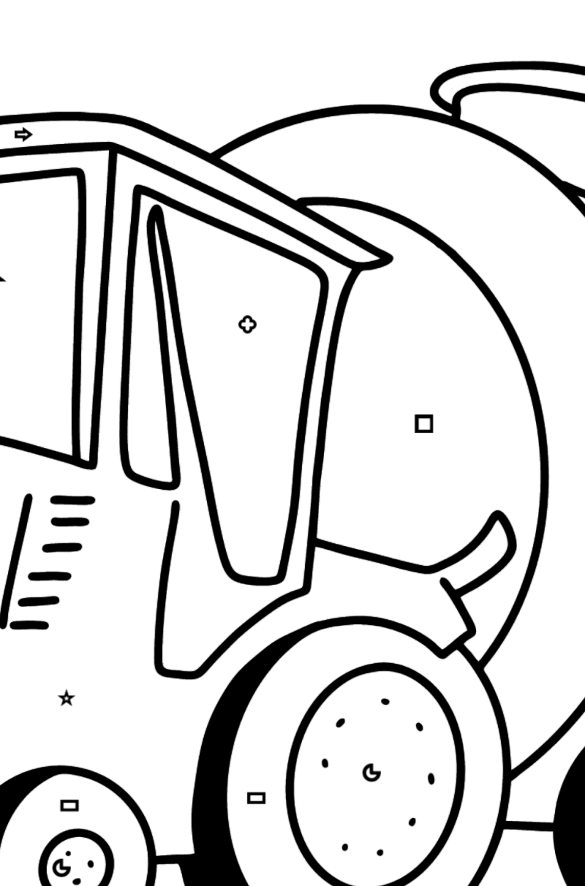 Tractor with Water Trailer coloring page ♥ Online or Printable!