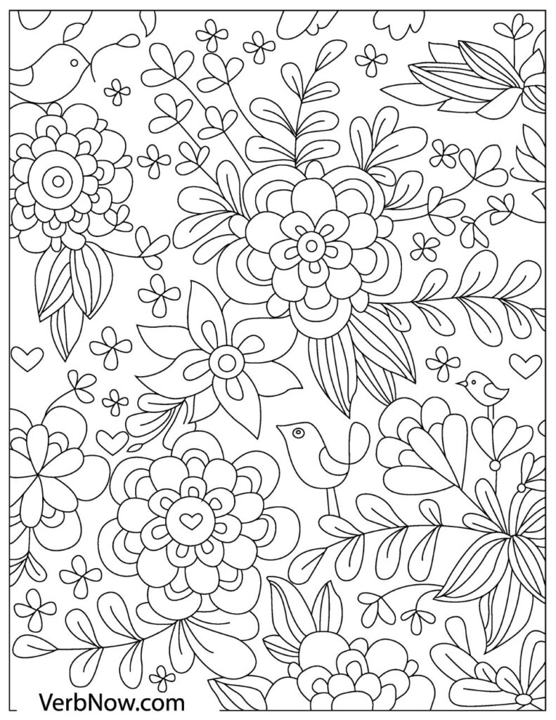 Free FLOWERS Coloring Pages for Download (Printable PDF)