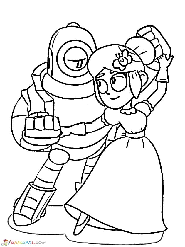 Coloring pages Piper. Print for free character Brawl Stars