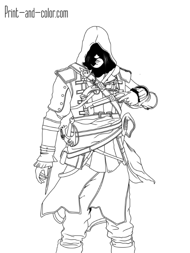 Edward James Kenway (Assassin's Creed 4 Black Flag) | Assassins creed,  Assassins creed black flag, Coloring pages