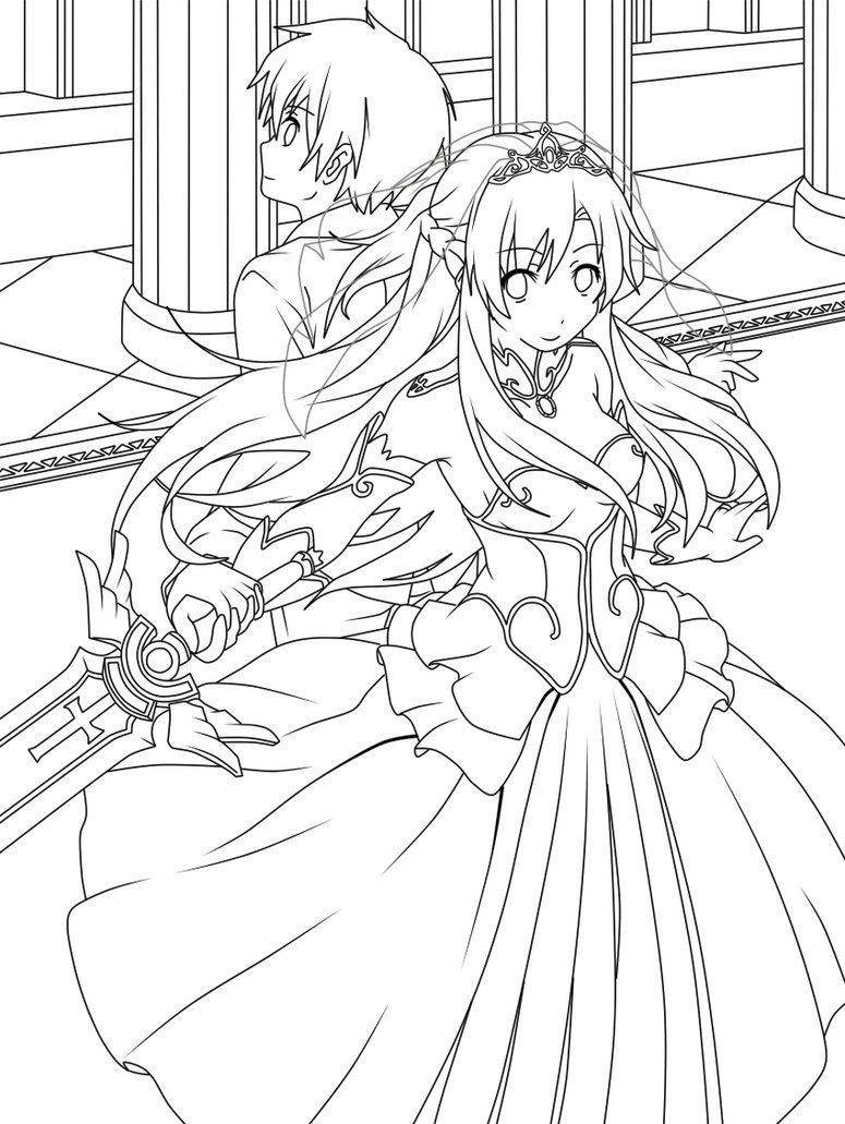 Sword Art Online Coloring Pages - Coloring Home