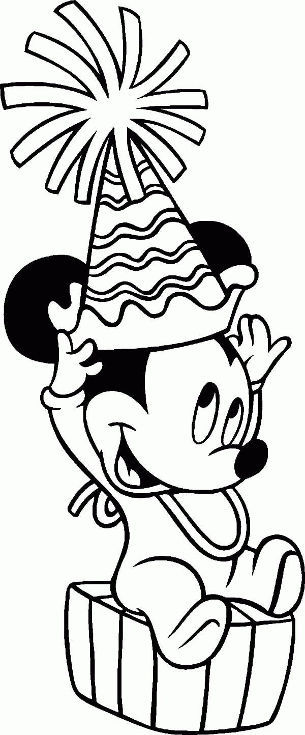 Baby Mickey Mouse Birthday Coloring Pages Best Place To Color Coloring Home