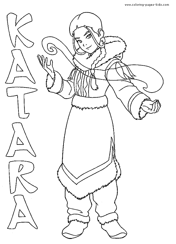 avatar the last air bender coloring pages