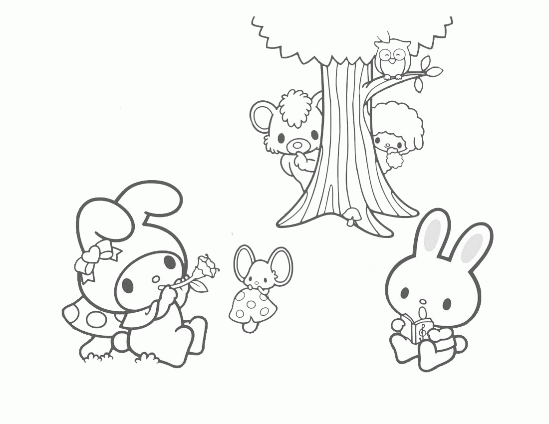 My Melody Coloring Sheets Colouring Pages Pinterest My Melody ...