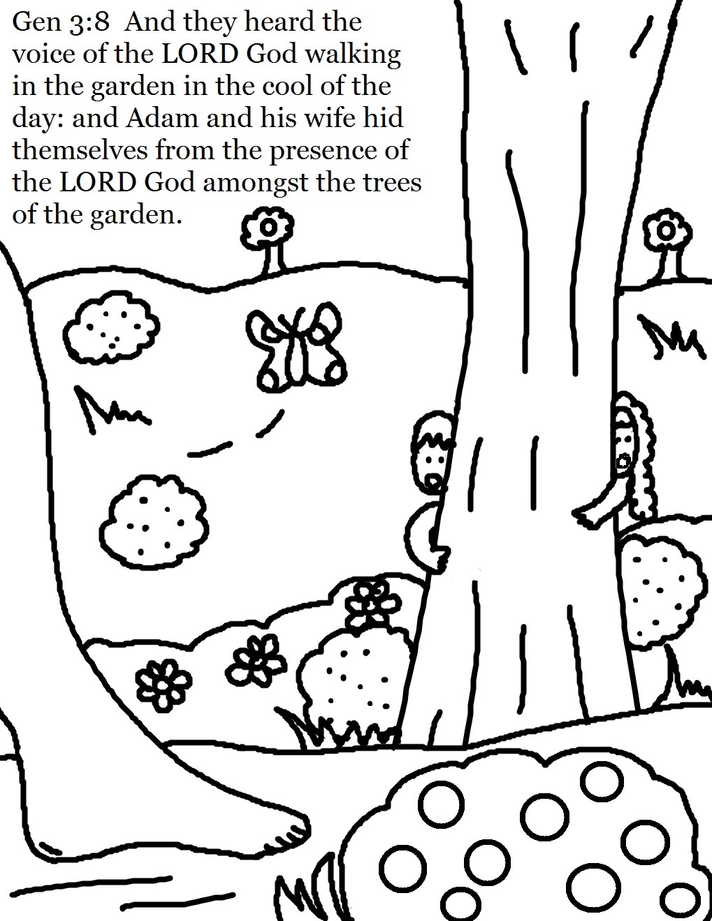Adam And Eve Coloring Pages Coloring Home