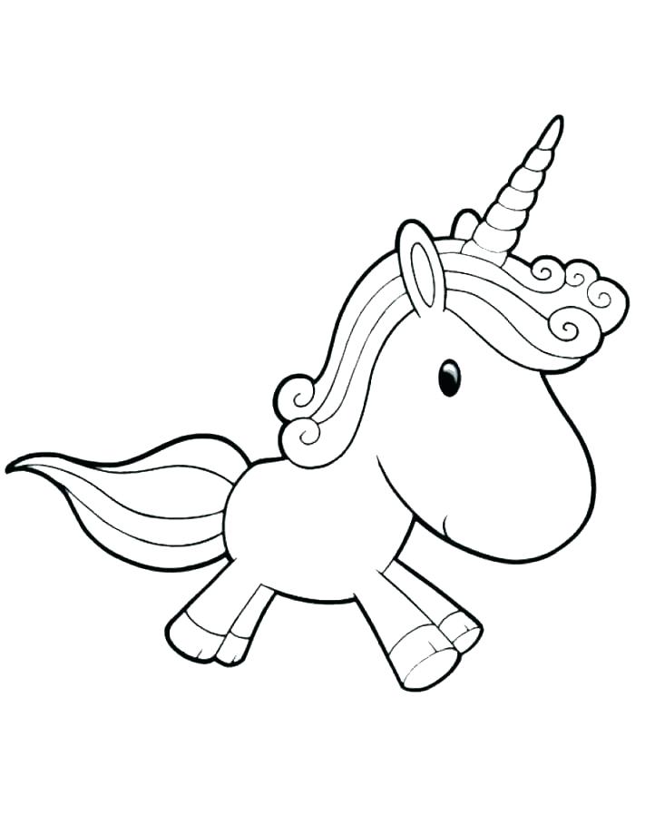 Little Cute Unicorn Coloring Page - Free Printable Coloring Pages ...