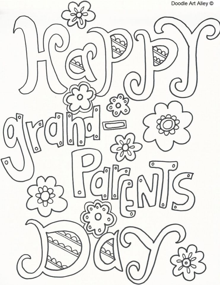 Free, Printable Grandparents Day Coloring Pages