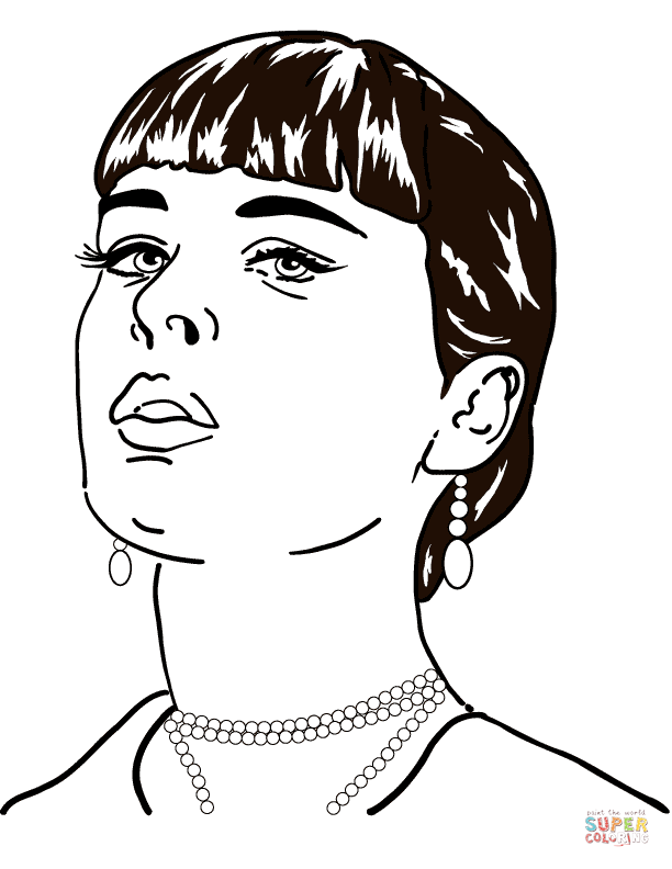 Woman's Face coloring page | Free Printable Coloring Pages