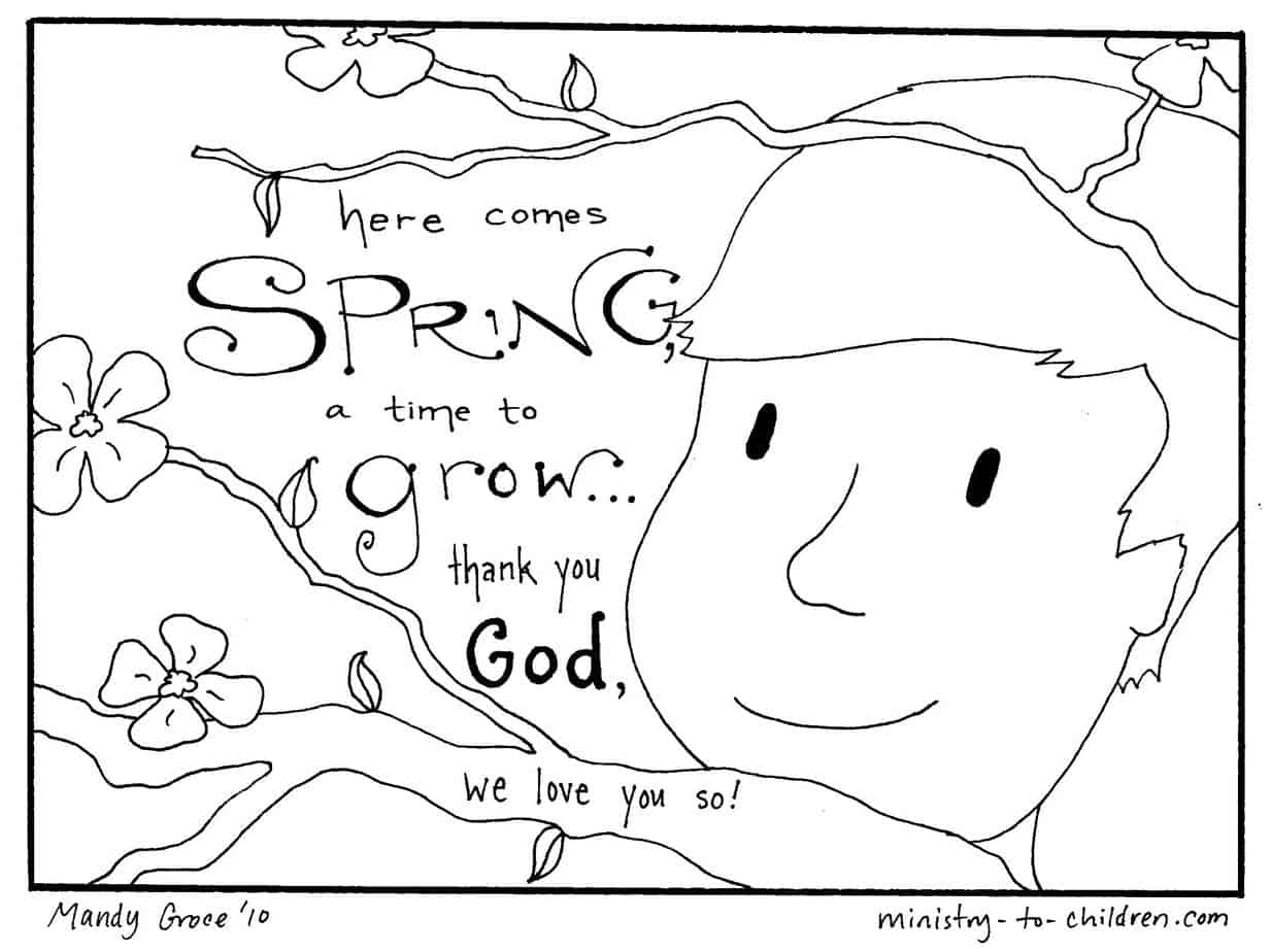 2 Spring Coloring Pages [Easy PDF Print ...