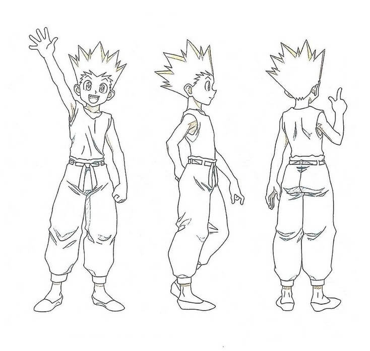 Gon coloring page